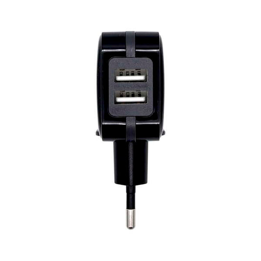 Aisens Cargador USB 17W 5V/3.4A - 2xUSB con Control AI - Color Negro 1 pieza(s)