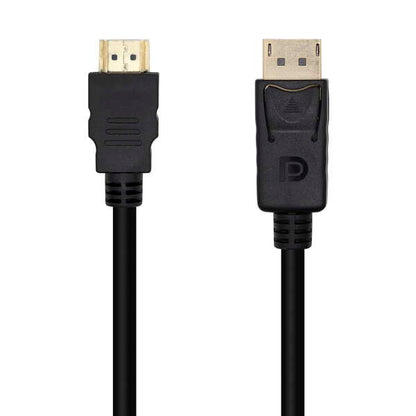 AISENS - Cable Conversor DisplayPort A HDMI  DP/M-HDMI/M  Negro  1.0m