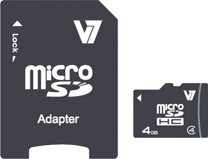 V7 - Micro tarjeta de 4 GB SDHC Clase 4 + adaptador