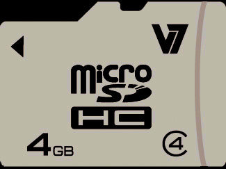 V7 - Micro tarjeta de 4 GB SDHC Clase 4 + adaptador