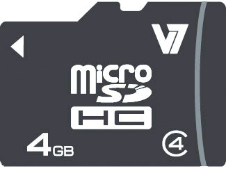 V7 - Micro tarjeta de 4 GB SDHC Clase 4 + adaptador