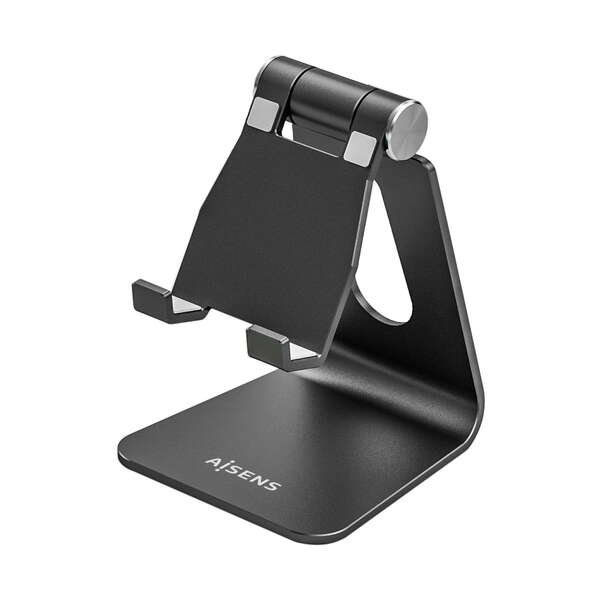 Aisens Soporte de Sobremesa Tamaño M Ajustable (1 Pivote) para Movil / Tablet - Color Negro 1 pieza(s)