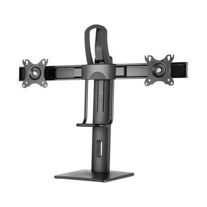 AISENS - Soporte De Mesa Pro Contrapeso Giratorio E Inclinable Para 2 Monitores 6kg De 17-27  Negro