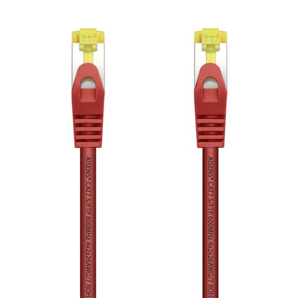 AISENS - Cable De Red Latiguillo RJ45 LSZH Cat.7 600 MHz S/FTP PIMF AWG26  Rojo  25 cm