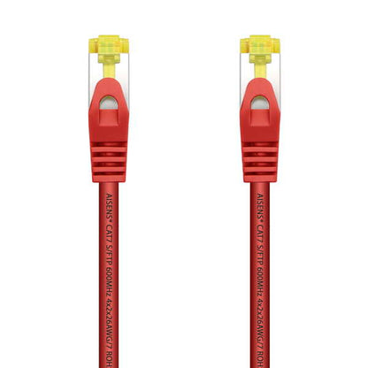 AISENS - Cable De Red Latiguillo RJ45 LSZH Cat.7 600 MHz S/FTP PIMF AWG26  Rojo  25 cm