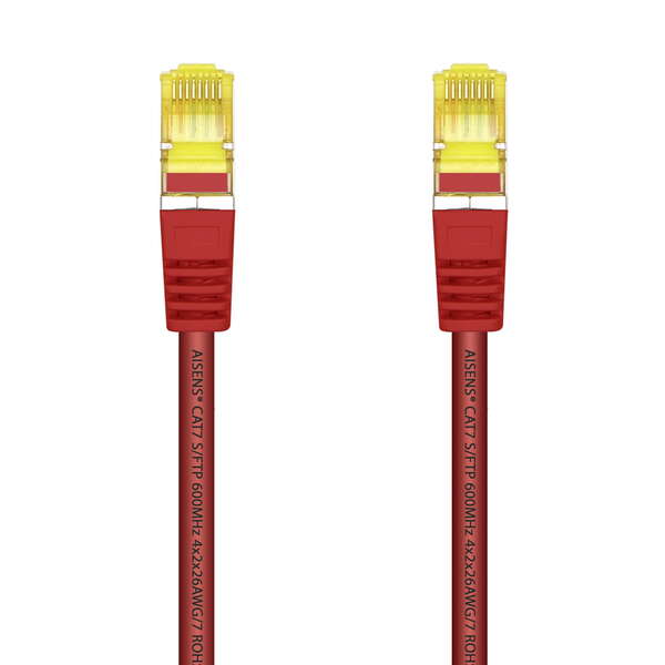 AISENS - Cable De Red Latiguillo RJ45 LSZH Cat.7 600 MHz S/FTP PIMF AWG26  Rojo  2.0 m