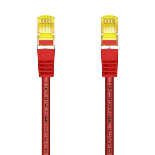 AISENS - Cable De Red Latiguillo RJ45 LSZH Cat.7 600 MHz S/FTP PIMF AWG26  Rojo  2.0 m