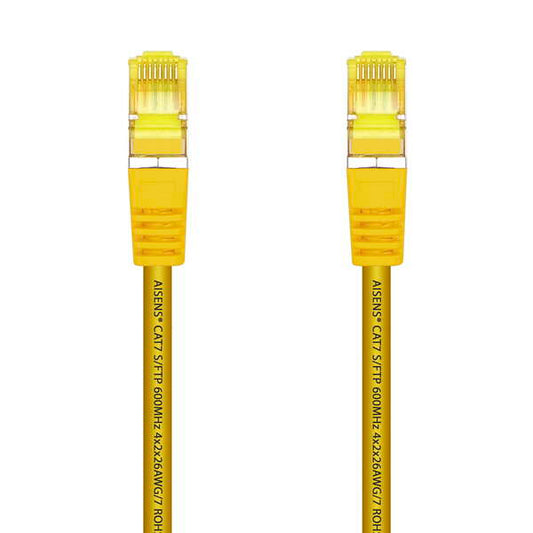 AISENS - Cable De Red Latiguillo RJ45 LSZH Cat.7 600 MHz S/FTP PIMF AWG26  Amarillo  25 cm