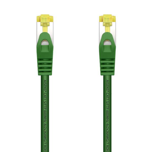 AISENS - Cable De Red Latiguillo RJ45 LSZH Cat.7 600 MHz S/FTP PIMF AWG26  Verde  25 cm