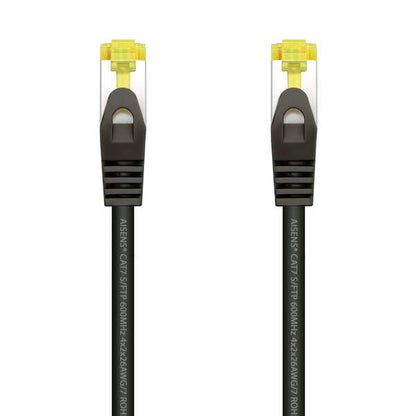 AISENS - Cable De Red Latiguillo RJ45 LSZH Cat.7 600 MHz S/FTP PIMF AWG26  Negro  2.0 m