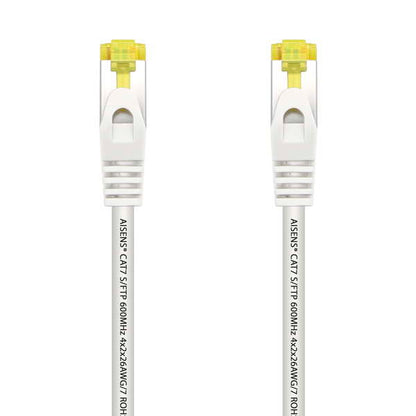 AISENS - Cable De Red Latiguillo RJ45 LSZH Cat.7 600 MHz S/FTP PIMF AWG26  Blanco  2.0 m