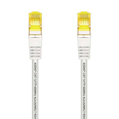 AISENS - Cable De Red Latiguillo RJ45 LSZH Cat.7 600 MHz S/FTP PIMF AWG26  Blanco  2.0 m