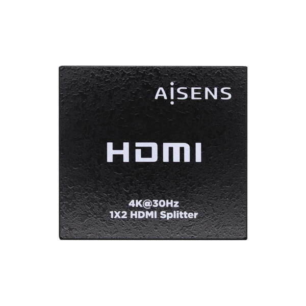 AISENS - HDMI Duplicador 4k@30Hz 1x2 Con Alimentación  Negro