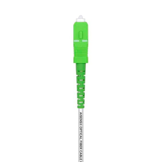 AISENS - Cable Fibra Óptica Latiguillo G657A2 3.0 9/125 SMF Simplex CPR DCA LSZH  SC/APC-SC/APC  Blanco  1.0 m