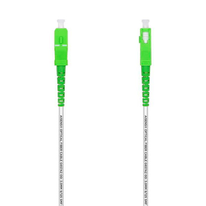 AISENS - Cable Fibra Óptica Latiguillo G657A2 3.0 9/125 SMF Simplex CPR DCA LSZH  SC/APC-SC/APC  Blanco  1.0 m