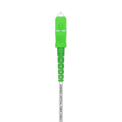 AISENS - Cable Fibra Óptica Latiguillo G657A2 3.0 9/125 SMF Simplex CPR DCA LSZH  SC/APC-SC/APC  Blanco  2.0 m