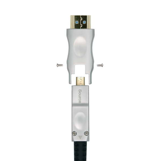 AISENS - Cable HDMI V2.0 AOC Desmontable Premium Alta Velocidad / HEC 4k@60Hz 4:4:4 18Gbps  A/M-D/A/M  Negro  20m