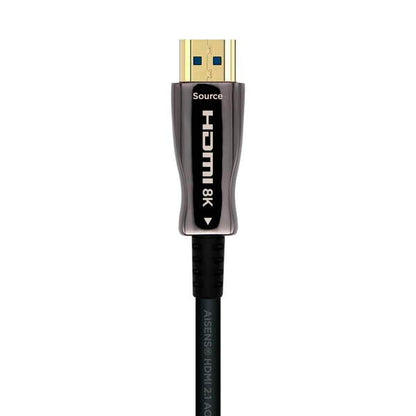 AISENS - Cable HDMI V2.1 AOC Ultra Alta Velocidad / HEC 8k@60Hz 4k@120Hz 4:4:4 48Gbps  A/M-A/M  Negro  10m