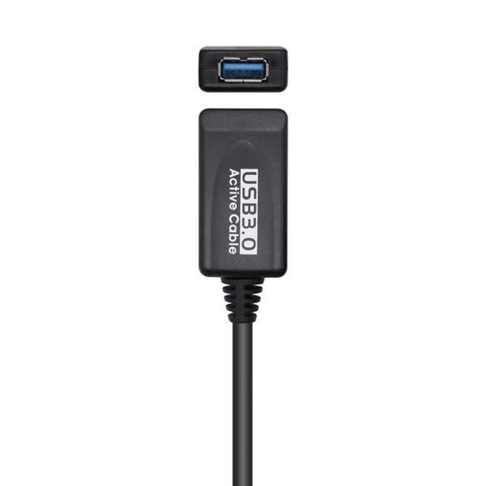 AISENS - Cable USB 3.0 Prolongador Con Amplificador  Tipo A/M-A/H  Negro  5.0m