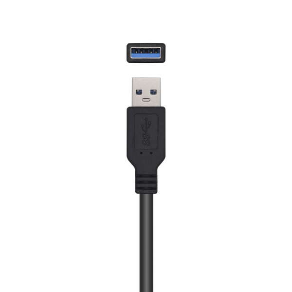 AISENS - Cable USB 3.0 Prolongador Con Amplificador  Tipo A/M-A/H  Negro  5.0m