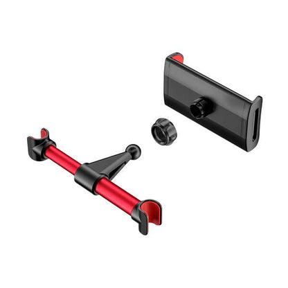 AISENS - Soporte Coche Ajustable (1 Pivote) Para Reposacabezas Para Telefono / Tablet  Rojo