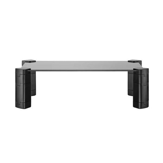 AISENS - Soporte Elevador Cristal para Monitor/Portátil  Negro