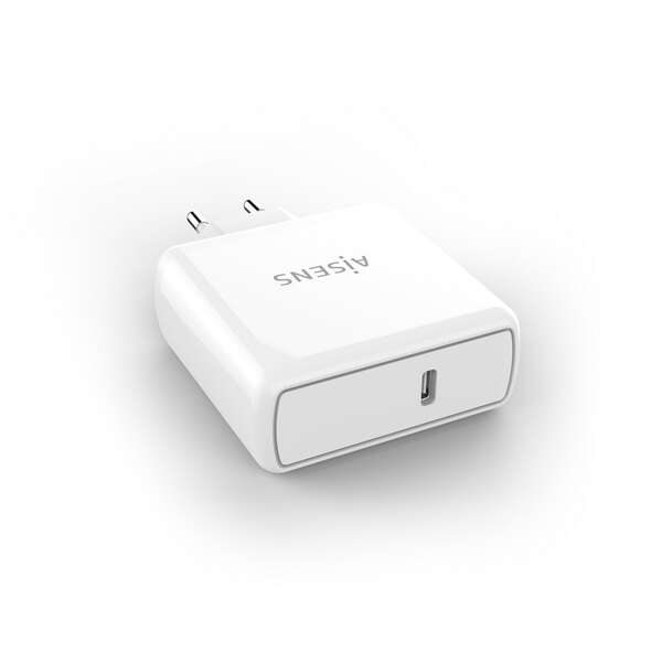 AISENS - Cargador PD3.0 QC3.0 1 Puerto 1xUSB-C 60W  Blanco