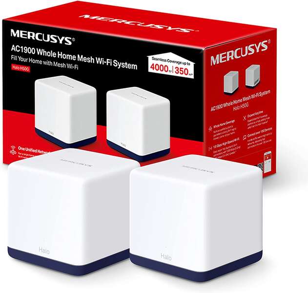 Mercusys - Halo H50G(2-pack) Doble banda (2 4 GHz / 5 GHz) Wi-Fi 5 (802.11ac) Blanco 3 Interno