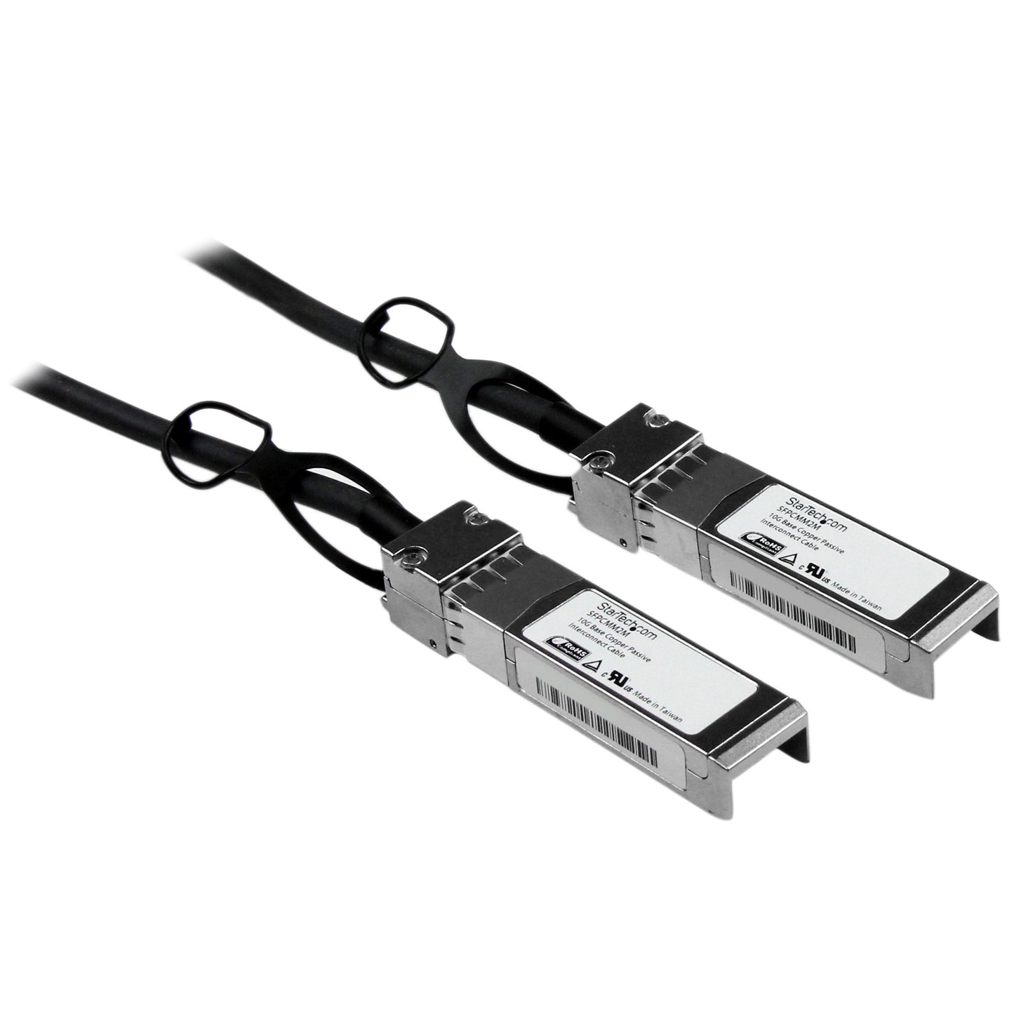 StarTech.com - Cable de 2m Twinax Direct Attach SFP+ a SFP+ - 10G Compatible con Cisco SFP-H10GB-CU2M - DAC de Cobre SFP+ 10GbE - DAC Pasivo de Bajo Poder 10Gbps Firepower ASR920 ASR9000