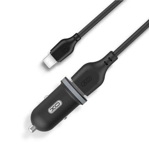 XO TZ08 Pack Cargador de Coche + Cable USB-A a USB-C - 2 Puertos USB 1 pieza(s)