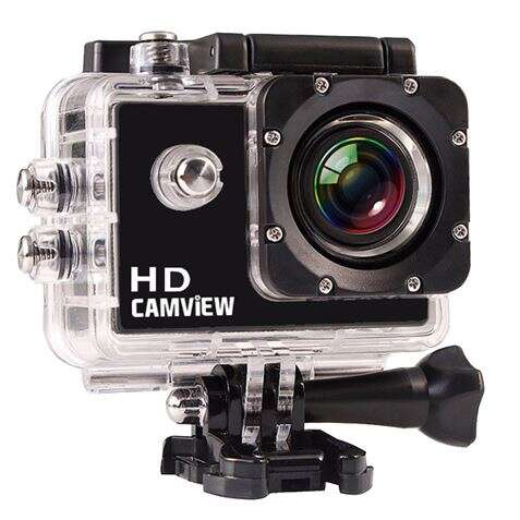 Camview Camara Deportiva HD 720P 5MP - Angular de 120° - Sumergible 30m con Carcasa - Pantalla LCD de 2" 1 pieza(s)