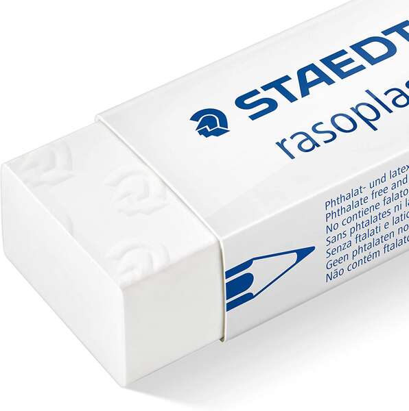 Staedtler Rasoplast 526 Pack de 3 Gomas de Borrar - Borrado de Alta Calidad - Minimos Residuos - Color Blanco 1 pieza(s)