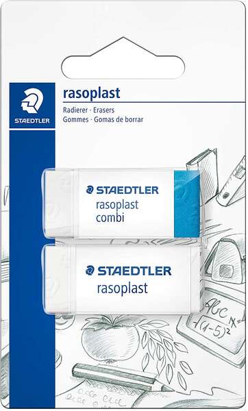 Staedtler Pack de 1 Goma de Borrar 526 Rasoplast Combi + 1 Goma de Borrar 526 Rasoplast 1 pieza(s)