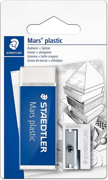 Staedtler Pack de 1 Goma de Borrar Mars Plastic + 1 Sacapuntas de Metal 510 1 pieza(s)