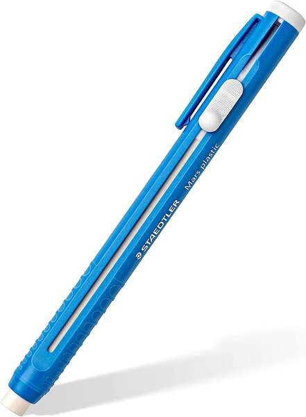 Staedtler Mars Plastic 528 50 Pack de 1 Portagomas en Forma de Lapiz + 1 Goma de Repuesto - Con Cursor para Deslizar la Goma - Sin Ftalatos ni Latex 1 pieza(s)