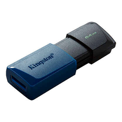 Kingston Technology - DataTraveler Exodia M unidad flash USB 64 GB USB tipo A 3.2 Gen 1 (3.1 Gen 1) Negro  Azul