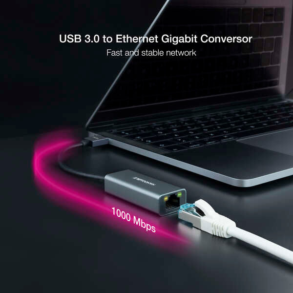 Nanocable Adaptador de Red USB 3.0 a Ethernet Gigabit 10/100/1000 Mbps 1 pieza(s)