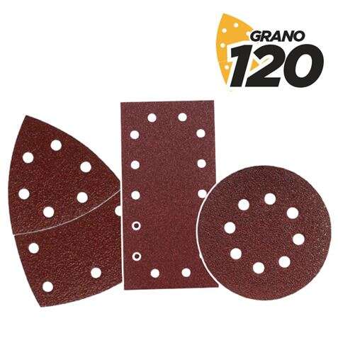 Blim Pack de 9 Lijas con Velcro para Lijadora BL0151 - Grano 120 - 3 Formatos 1 pieza(s)