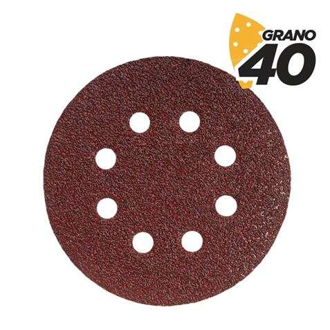 Blim Pack de 10 Lijas con Velcro para Lijadora BL0136 - 125mm - Grano 40 - Formato Circular 1 pieza(s)