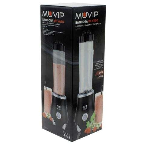 Muvip Batidora de Vaso 250W 600ml - Chuchillas de Acero Inoxidable - Bloqueo de Seguridad 1 pieza(s)