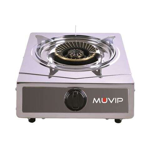 Muvip Serie Strong Cocina de Gas Inox 1 Fuego - Encendido Piezoelectrico - Quemador de Hierro Fundido Desmontable 1 pieza(s)