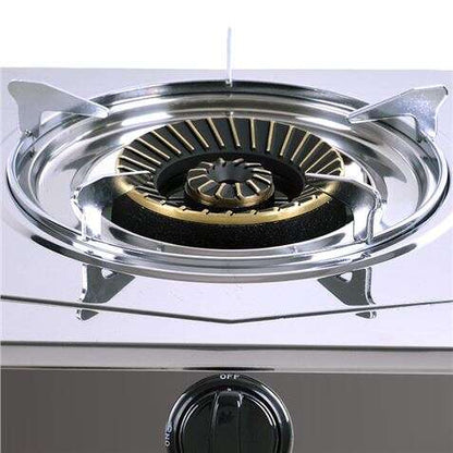 Muvip Serie Strong Cocina de Gas Inox 2 Fuegos - Encendido Piezoelectrico - Quemador de Hierro Fundido Desmontable 1 pieza(s)