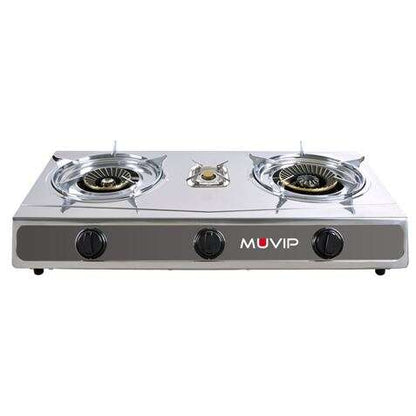 Muvip Serie Strong Cocina de Gas Inox 3 Fuegos - Encendido Piezoelectrico - Quemador de Hierro Fundido Desmontable 1 pieza(s)