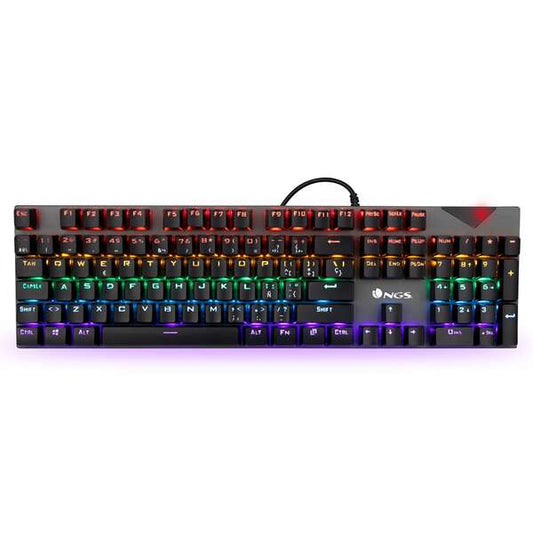 NGS GKX-500 Teclado Mecanico Gaming USB - Iluminacion LED RGB - Antighosting - Teclas Multimedia - Cable de 1.80m 1 pieza(s)