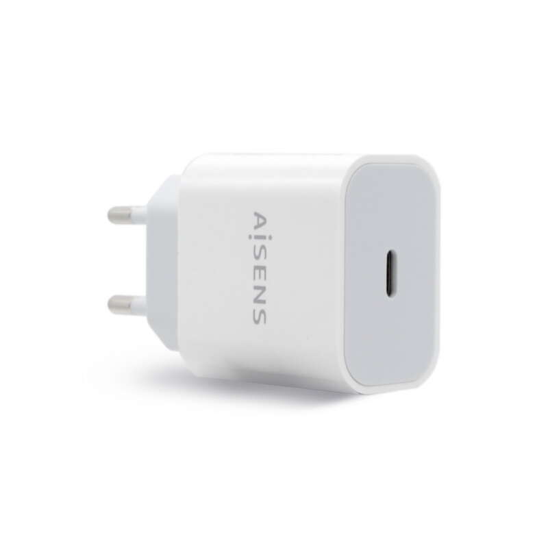 AISENS - Cargador USB-C P?3.0 1 Puerto 1x USB-C 20 W  Blanco