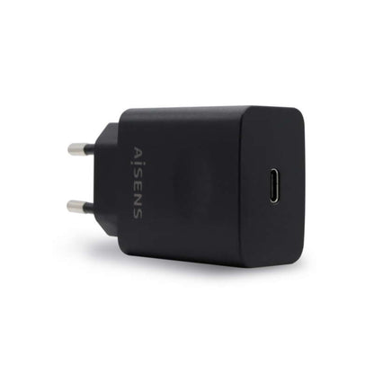 AISENS - Cargador USB-C PD 3.0 1 Puerto 1x USB-C 20 W  Negro