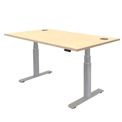 Fellowes Tablero para Mesa Regulable en Altura 100x80cm - Durable y de Origen Sostenible - Orificios de Doble Ojal - Anclajes de Metal - Color Beige 1 pieza(s)