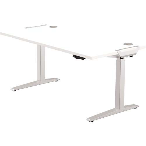 Fellowes Tablero para Mesa Regulable en Altura 120x80cm - Durable y de Origen Sostenible - Gestion de Cables Integrados - Anclajes de Metal - Color Blanco 1 pieza(s)