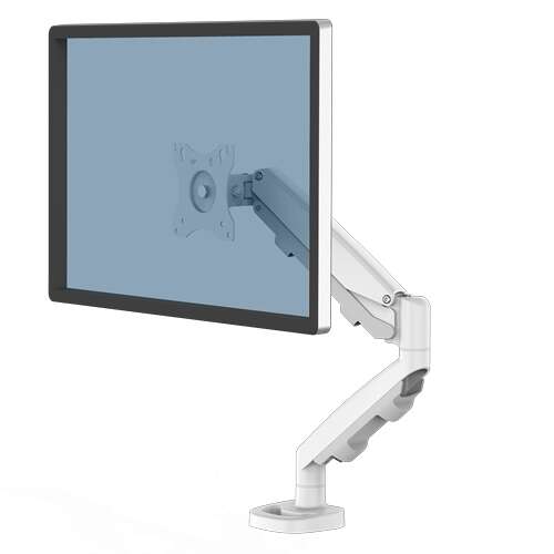 Fellowes Eppa Brazo para Monitor Individual - Hasta 39" y 8kg - Ajuste con Muelle de Gas - Color Blanco 1 pieza(s)