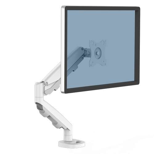 Fellowes Eppa Brazo para Monitor Individual - Hasta 39" y 8kg - Ajuste con Muelle de Gas - Color Blanco 1 pieza(s)